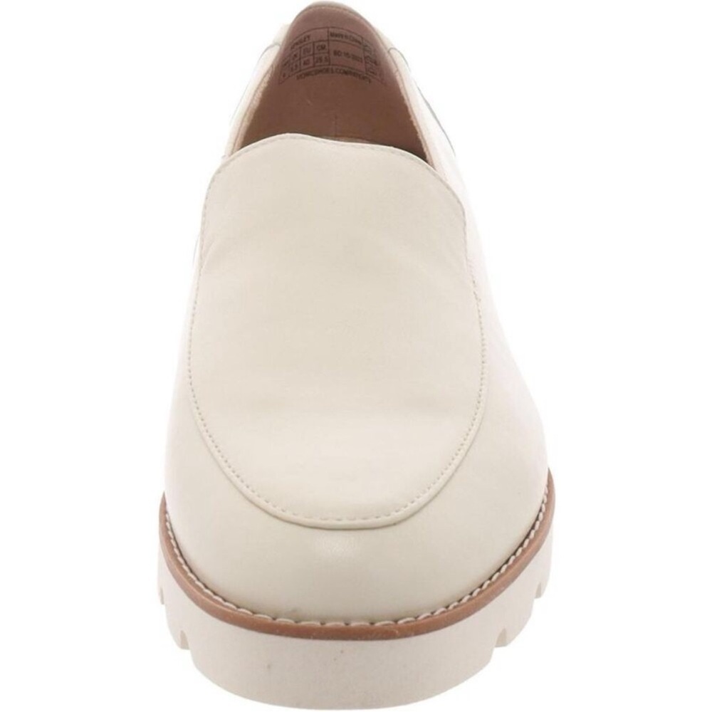 NEW Vionic Loafers Kensley Cream Leather Slip On Chunky Lug Soles Women’s Size 9 - Picture 2 of 16